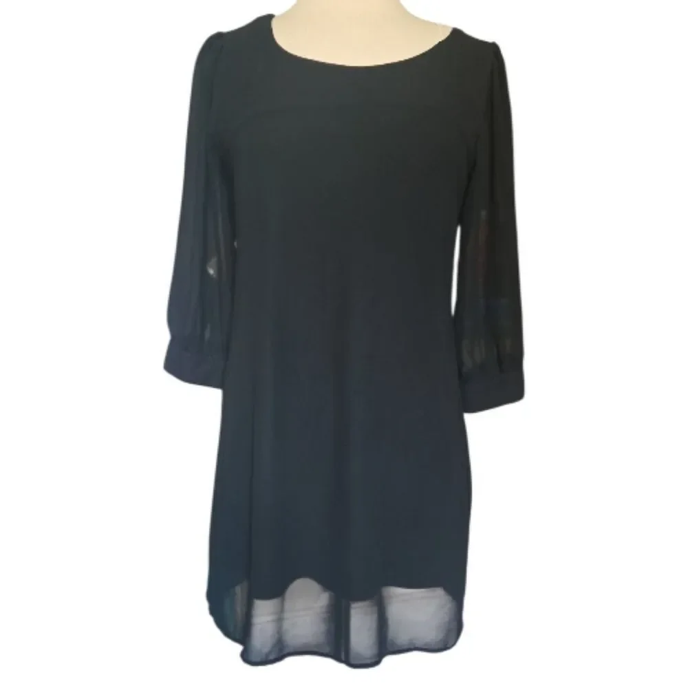 Bongo juniors black mini dress mixed media